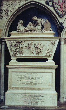 John André's Memorial, Westminster Abbey