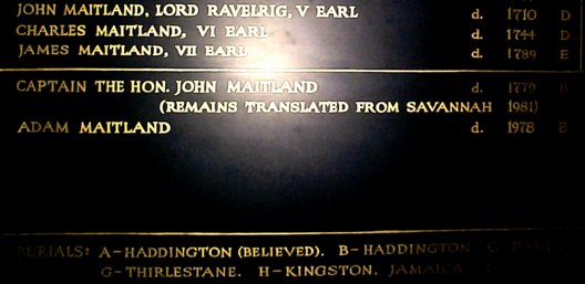 John Maitland's inscription