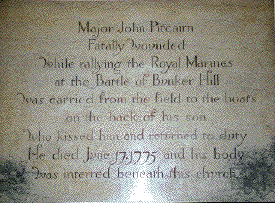 Pitcairn Plaque, Old North Church, Boston