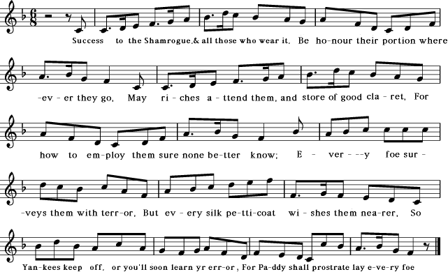 'Success to the Shamrogue'
